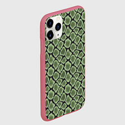 Чехол iPhone 11 Pro матовый Змеиная Шкура Snake, цвет: 3D-малиновый — фото 2