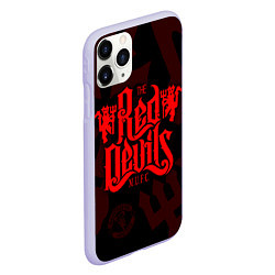 Чехол iPhone 11 Pro матовый МАНЧЕСТЕР ЮНАЙТЕД КРАСНЫЕ ДЬЯВОЛЫ RED DEVILS, цвет: 3D-светло-сиреневый — фото 2