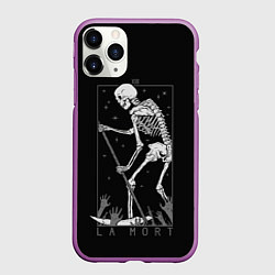 Чехол iPhone 11 Pro матовый Жнец La Mort, цвет: 3D-фиолетовый