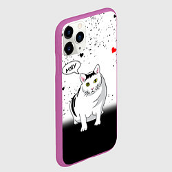 Чехол iPhone 11 Pro матовый CAT LOVE, цвет: 3D-фиолетовый — фото 2