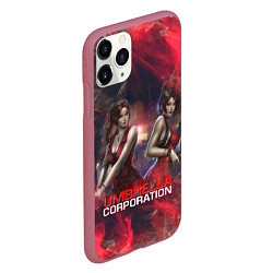 Чехол iPhone 11 Pro матовый UMBRELLA CORP АМБРЕЛЛА КОРП RESIDENT EVIL, цвет: 3D-малиновый — фото 2