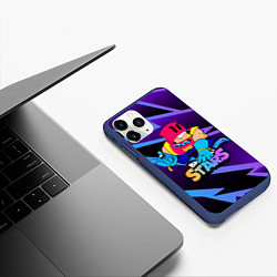 Чехол iPhone 11 Pro матовый GROM BRAWL STARS ГРОМ АРТн, цвет: 3D-тёмно-синий — фото 2