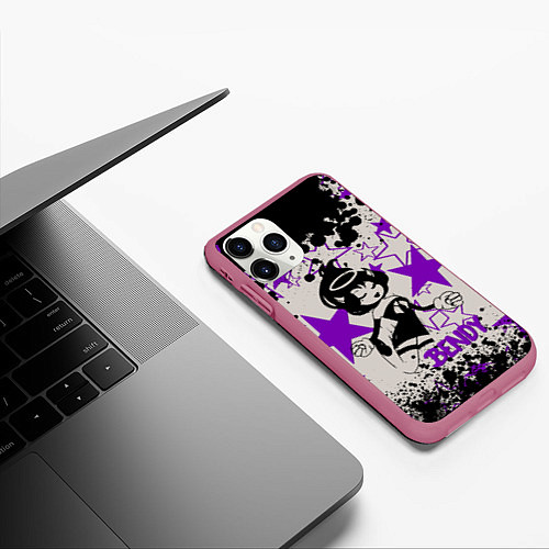 Чехол iPhone 11 Pro матовый Ангел Алиса / 3D-Малиновый – фото 3