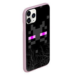 Чехол iPhone 11 Pro матовый ЭНДЕРМЕН МАЙНКРАФТ MINECRAFT, цвет: 3D-розовый — фото 2