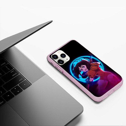 Чехол iPhone 11 Pro матовый DIANE SEVEN DEADLY SINS NEON ДИАНА / 3D-Розовый – фото 3