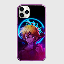 Чехол iPhone 11 Pro матовый MELIODAS 7 DAEDLY SINS МЕЛИОДАС, цвет: 3D-фиолетовый