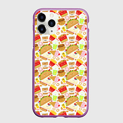 Чехол iPhone 11 Pro матовый Продукты Питания, цвет: 3D-фиолетовый