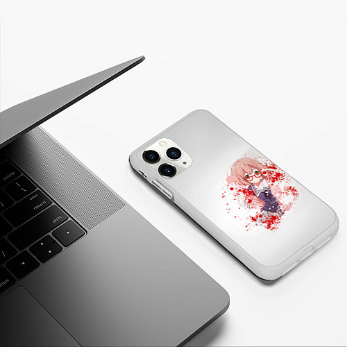 Чехол iPhone 11 Pro матовый Курияма кровь / 3D-Белый – фото 3
