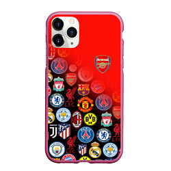 Чехол iPhone 11 Pro матовый ARSENAL SPORT BEST FC, цвет: 3D-малиновый