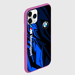 Чехол iPhone 11 Pro матовый БМВ Узор, цвет: 3D-фиолетовый — фото 2