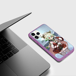 Чехол iPhone 11 Pro матовый Новогодняя Сахароза, цвет: 3D-фиолетовый — фото 2