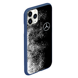 Чехол iPhone 11 Pro матовый Чёрно-белый Мерседес, цвет: 3D-тёмно-синий — фото 2