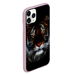 Чехол iPhone 11 Pro матовый Тигр в Темноте Глаза Зверя, цвет: 3D-розовый — фото 2