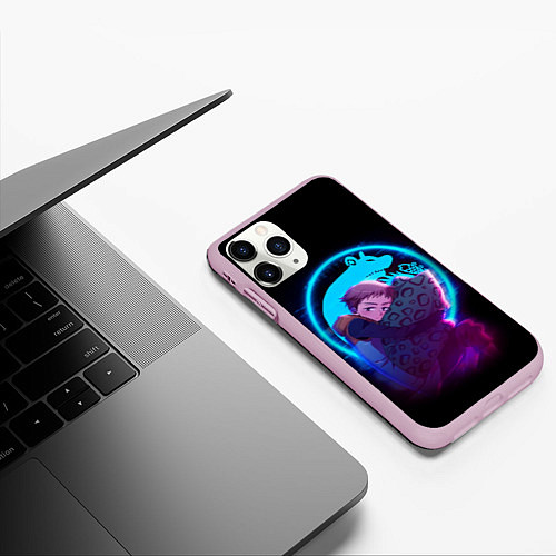 Чехол iPhone 11 Pro матовый КИНГ 7 СМЕРТНЫХ ГРЕХОВ НЕОН / 3D-Розовый – фото 3