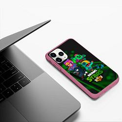 Чехол iPhone 11 Pro матовый BRAWL STARS КОМПАНИЯ ИГРА, цвет: 3D-малиновый — фото 2