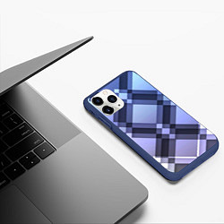 Чехол iPhone 11 Pro матовый Строгая абстракция, цвет: 3D-тёмно-синий — фото 2
