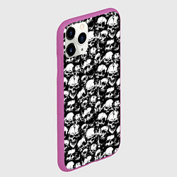 Чехол iPhone 11 Pro матовый Screaming skulls, цвет: 3D-фиолетовый — фото 2