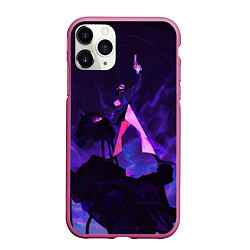Чехол iPhone 11 Pro матовый Дюбуа на коне, цвет: 3D-малиновый