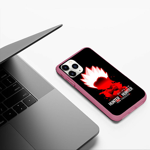 Чехол iPhone 11 Pro матовый Hunter x Hunter - Gon Furikusu / 3D-Малиновый – фото 3