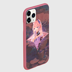 Чехол iPhone 11 Pro матовый Кокоми Сангономия Kokomi Sangonomiya в примогеме,, цвет: 3D-малиновый — фото 2