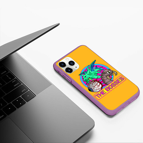 Чехол iPhone 11 Pro матовый The Bosses of Terraria / 3D-Фиолетовый – фото 3
