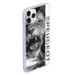 Чехол iPhone 11 Pro матовый Peugeotlion, цвет: 3D-светло-сиреневый — фото 2