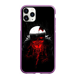 Чехол iPhone 11 Pro матовый UNDERTALE SANS BLOOD ROSE, цвет: 3D-фиолетовый