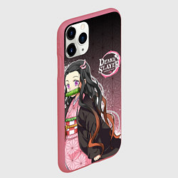 Чехол iPhone 11 Pro матовый НЕЗУКО NEZUKO SLAYER, цвет: 3D-малиновый — фото 2