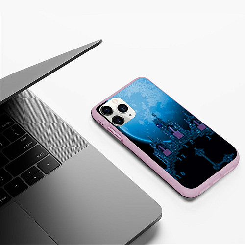 Чехол iPhone 11 Pro матовый Terrarians moon / 3D-Розовый – фото 3