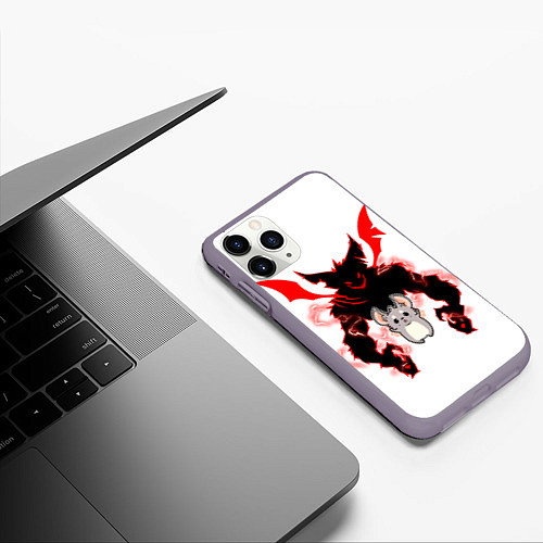 Чехол iPhone 11 Pro матовый Prosto Bat / 3D-Серый – фото 3