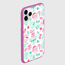 Чехол iPhone 11 Pro матовый Новогодние сказания, цвет: 3D-фиолетовый — фото 2