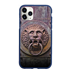 Чехол iPhone 11 Pro матовый Lion gate, цвет: 3D-тёмно-синий