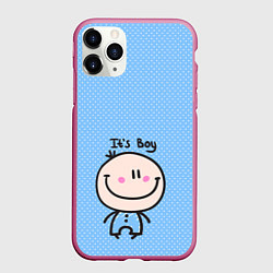 Чехол iPhone 11 Pro матовый Its boy, цвет: 3D-малиновый