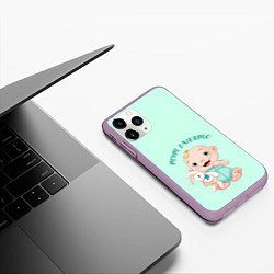 Чехол iPhone 11 Pro матовый Тут занято, цвет: 3D-сиреневый — фото 2