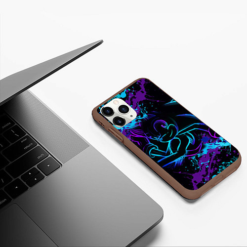 Чехол iPhone 11 Pro матовый SONIC NEON СОНИК НЕОН / 3D-Коричневый – фото 3