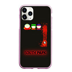 Чехол iPhone 11 Pro матовый Южный парк главные персонажи South Park, цвет: 3D-розовый