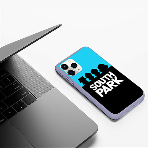 Чехол iPhone 11 Pro матовый Южный парк персонажи South Park / 3D-Светло-сиреневый – фото 3