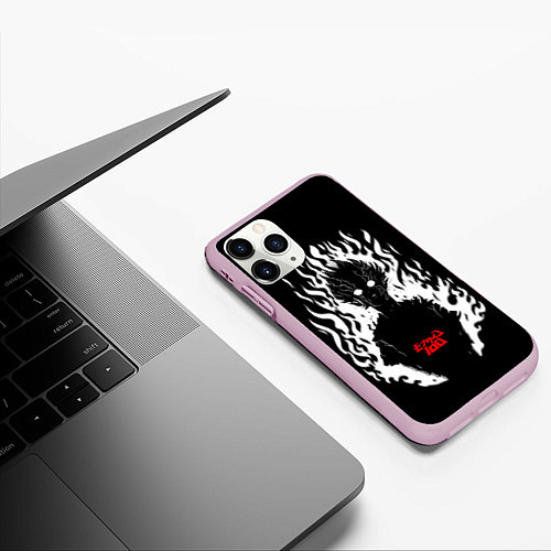 Чехол iPhone 11 Pro матовый Демонический Кагеяма Mob Psycho 100 / 3D-Розовый – фото 3