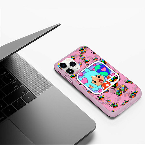 Чехол iPhone 11 Pro матовый Toca Boca Рита / 3D-Розовый – фото 3