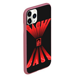 Чехол iPhone 11 Pro матовый Gachi Bass VAN, цвет: 3D-малиновый — фото 2