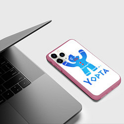 Чехол iPhone 11 Pro матовый Епта, цвет: 3D-малиновый — фото 2