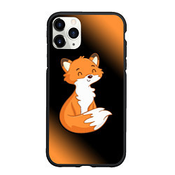 Чехол iPhone 11 Pro матовый FOX - Градиент, цвет: 3D-черный