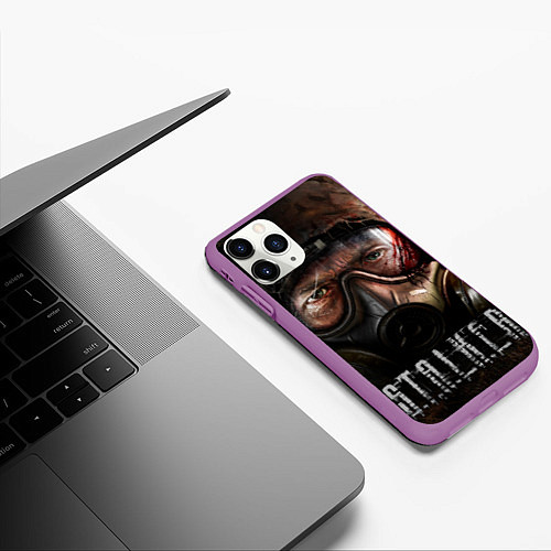 Чехол iPhone 11 Pro матовый Stalker Zonе / 3D-Фиолетовый – фото 3