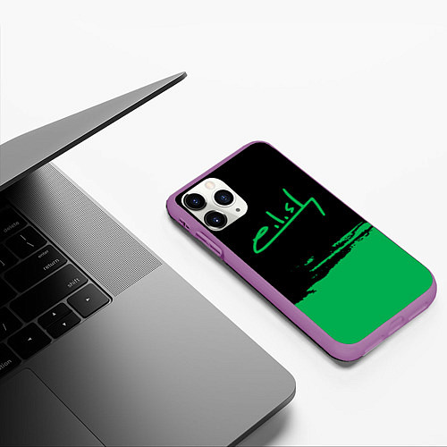 Чехол iPhone 11 Pro матовый Билли айлиш billie eilish / 3D-Фиолетовый – фото 3