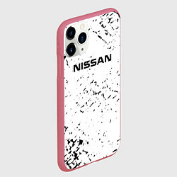 Чехол iPhone 11 Pro матовый Nissan ниссан, цвет: 3D-малиновый — фото 2