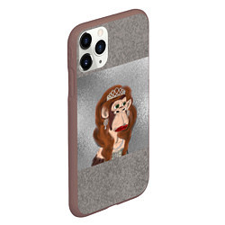 Чехол iPhone 11 Pro матовый Wanna Be Bored Ape, цвет: 3D-коричневый — фото 2