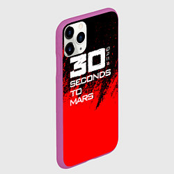 Чехол iPhone 11 Pro матовый 30 Seconds to Mars: Брызги, цвет: 3D-фиолетовый — фото 2