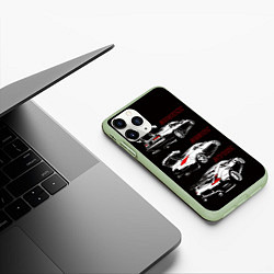 Чехол iPhone 11 Pro матовый NISSAN 300 ZX 350Z 370Z JDM STYLE, цвет: 3D-салатовый — фото 2