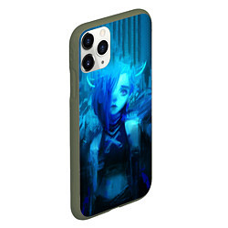 Чехол iPhone 11 Pro матовый Arcane League Of Legends JINX, цвет: 3D-темно-зеленый — фото 2