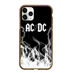 Чехол iPhone 11 Pro матовый ACDC Fire, цвет: 3D-коричневый